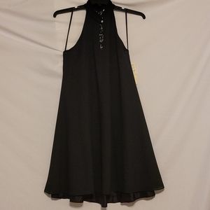 JESSICA Howard sleeveless black chiffon dress